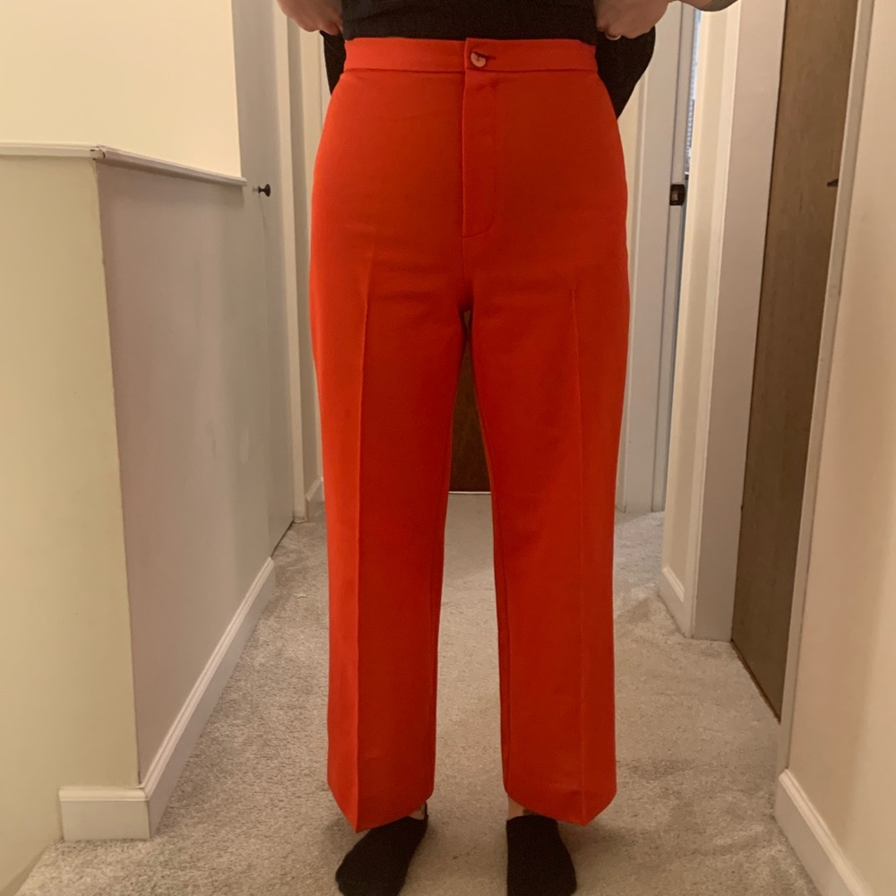 Vintage Red Wide Leg Pants